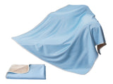 Blue Cool Blanket Double Sided Flannel Comfortable Summer Thin Cold Blanket for Office and Home V1294-YM0901-210630LS01-2