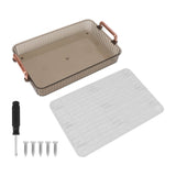 Tea Tray Rectangular Double Layer Drainage Rack Tea Serving Tray for Parties Coffee Table Kitchen V1294-YM0901-3118230273113