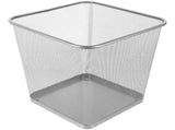 Wire Mesh Garbage Can Plated Silver Color with Open Mesh Design for Indoor Use V1370-AZ4-10650