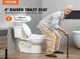 Raised Toilet Seat, 100 mm Height Raised, 136 kg Weight Capacity, Universal Toilet Seat Riser, Screw V952-LBSDSJGMTZDW0KLIAV0