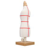 Doll Dress Form 12.2 Inch Canvas Clothes Sewing Mannequin Table Top Display Clothing Stand with V1294-YM0901-3117240185712
