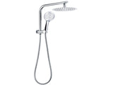 WELS Twin Shower Set 8" Rain Head 3 Modes Handheld Switch Diverter Gooseneck Wall Arm V1233-A703ROHR003M4CKSR108