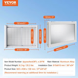 VEVOR 36"L x 24"W Concession Stand Serving Window Food Truck Service Awning V952-SCFWCK3624IN5SNRYV0