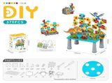DIY Creative Screw Puzzle Building Block Table Set for Kids Ages 3 Educational STEM Toy with V1341-ZY-SUU3T2J4-379PCS-ENGINEERING