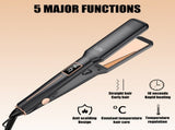 Black Advanced Titanium Ion Flat Iron - Professional Hair Straightening & Curling Styler V1268-MZ00088