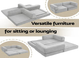 Artiss Convertible Folding Sofa Bed Grey SBED-E-FLD03-2S-GY-AB