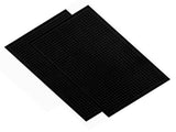 2 Pcs Bar Service Mat Black Waterproof Heat Insulating PVC Bar Countertop Spill Mat 45x30x1cm V1294-YM0512-3118220290311