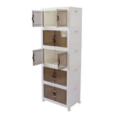 Collapsible Stackable Storage Bins Dustproof Folding Storage Bins Organizer with Lids 4 Moveable V1294-YM0901-3116230015515