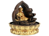 LED Lighted Tabletop Fountain Resin Water Fountain Ornaments Meditating Buddha Statue Home V1294-YM0901-3111200176312