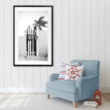 Luxury Surfboard Artwork Framed W Glass Front 80x120cm V637-E646057