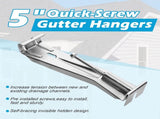 25 Pack Gutter Hangers, 5 Inch Gutter Guard with Speed Screw and Clip, Hidden Rain Gutter Bracket V1259-DP01-A-2958