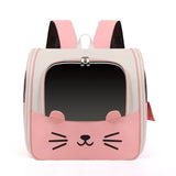 Pet Backpack Carrier for Dogs Cats Breathable Lightweight Oxford Fabric, 3D Pressure Relief, Front V1232-SJB-MM-002