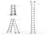 Telescoping Ladder A Frame, 13 FT Compact Aluminum Extension Ladder, Multi-Function Portable V952-DGNAZXYST40MJ7HIQV0