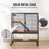 VEVOR 36" Metal Small Animal Cage 2-Tier Rolling Ferret Cage with Tray A Ramp V952-JSXDL322233IWSCUUV0