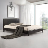 Double PU Leather Bed Frame Black V63-761225