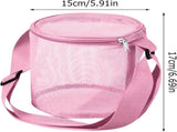 Tutuviw 4Pcs Large Capacity Collecting Bag Cylindrical Mesh Beach Bag Beach Mesh Bag Toys Seashell V1189-WXFWAL-20260319-01587