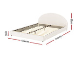 Artiss Bed Frame Gas Lift Strorage Beds Base Platform Boucle Fabric Double ELLA BFRAME-G-ELLA-D-BG-ABC