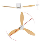 Devanti 52'' Ceiling Fan DC Motor w/Light w/Remote - Light Wood CF-B-52-42Y-LW