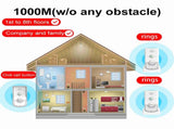 Wireless Doorbell Intercom Rechargeable Smart Intercom Doorbells for Home Real Time 3 Volume Levels V1294-YM0901-HS7009-W-2