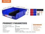 Plastic Storage Bin, , Hanging Stackable Storage Organizer Bin, Blue/Red, V952-DDWLX6G00000096OEV0