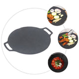 Black Round Barbecue Tray, Outdoor Grill Accessory for Large Family Gatherings and BBQ Events, 1 V1370-AZ4-11566