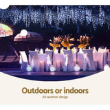 20M Christmas Lights Icicle Light 800 LED Blue White Decor Jingle Jollys XMAS-LED-800-IC-UW