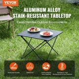 VEVOR Folding Camping Table, Outdoor Portable Side Tables, Lightweight Fold Up Table, Aluminum Alloy V952-HWZDBZLB66LBSYSOBV0