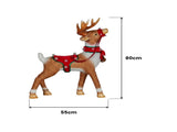 Christabelle 80cm Brown Reindeer Christmas Light Up Display Animated Warm White LED Indoor Xmas 112_NK201