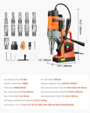 VEVOR Magnetic Drill 1450W 12500N Portable Mag Drill Press 850RPM V952-CLZTJJT1140MMA10VV3