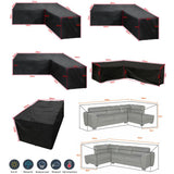 Garden Corner Sofa Cover Waterproof 210D Oxford L Shape Furniture Cover, 300 x 300 x 98 cm V1189-WXF-521-0013