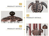 Turtle Wind Chimes Metal Hanging Pendant Garden Ornament V1370-AZ4-19977