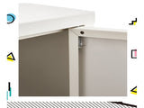 Artiss Buffet Sideboard Metal Cabinet - SWEETHEART White AI-LOCKER-MI-WH