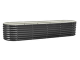 Metal Raised Garden Bed, 2.4 x 0.6 x 0.6 m Oval Outdoor Galvanized Planter Garden Box, Open Bottom V952-JSYHZZCTYXSH1MOSL002V0