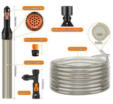 33ft Gravel Vacuum for Water Changer Fish Tank Cleaning Tools,Siphon Universal Quick Pump V1107-134-71010-CLR-33FT