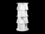 360-degree Rotating 4 Tier Display Shelf Bookcase Organiser V63-834351