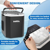 X-BULL Ice Maker Machine Commercial Portable Ice Cube 2.2L Home Bar Benchtop Black V211-AUEB-IM001V