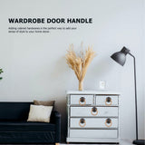 Black Vintage Cabinet Handle, Durable Rope Pull Knob for Home 2Pcs V1366-AZ2-W-13554