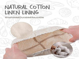 2 Pack Oval Sourdough Proofing Basket Set with Linen Liner, Natural Rattan Bread Fermentation Bowl V1107-CS-HBTLD