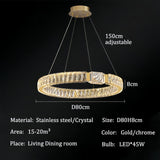 BAMDECOR C3319 Modern Crystal Chandeliers Lighting Contemporary Round Chandelier Lighting V255-BAM-C3319-1-80