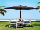 Instahut Outdoor Umbrella 3m Base Beach Pole Garden Tilt Sun Patio UV Black UMB-POLE-3-TIL-BASE-BK