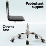 Artiss Office Chair Conference Chairs PU Leather Low Back Black OCHAIR-K-REPL-BK