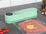 USB Rechargeable Portable Vacuum Sealer, includes sealing bags and a rapid vacuum pump. Space-saving V1232-ZKJ002