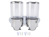 Wall Mount Soap Dispenser Double Cylinder 1000ml Manual Wall Mounted Bathroom Shower Pump Dispenser V1294-YM0901-3112250008513