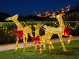 Christabelle 3 Reindeer Family Christmas Light Up Display 1.25m Gold Mesh Animated Outdoor Indo 112_SHE206