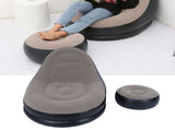 Modern Inflatable Folding Recliner Sofa Chair with Footstool for Living Room Balcony Garden V1294-YM0901-3116200046411