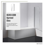 180 Degree Pivot Door 6mm Safety Glass Bath Shower Screen 900x1400mm By Della Francesca V63-829021