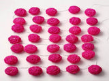 1 Set of Pink 5cm Rattan Cane 50 Ball Battery Powered LONG 5m String Lights Christmas Gift Home V382-PINKRATTBALLBATT50