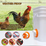 Chicken Feeder No Waste 6 Ports Automatic Poultry Feeder with 6Pcs Stopper & 1 Hole Saw, V1370-AZ4-04936
