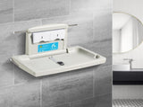 Wall-Mounted Baby Changing Station, Horizontal Foldable Diaper Change Table with Safety Straps and V952-YYSNBTHS0000EZO8FV0