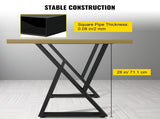 Set of 2 Z-Shape Metal Table Legs, 71.1 x 45.7 cm Heavy-Duty Wrought Iron Desk & Bench Legs, DIY V767-VVR-TZZTYCZ28X188OFG9V0